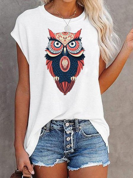 

Owl Shirt, White, T-shirts