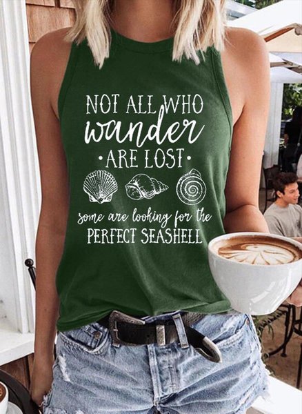 

Not All Who Wander Are Lost Women Tank Top, Darkgreen, Tank Tops