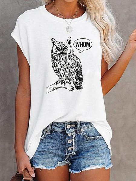 

Owl Shirt, White, T-shirts