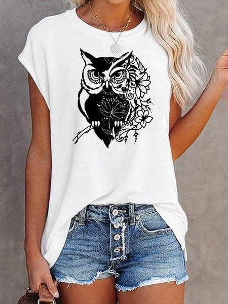 

Owl Shirt, White, T-shirts