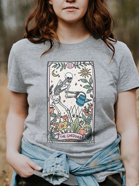 

The Gardener Tarot Funny Women T-shirt, Gray, T-shirts