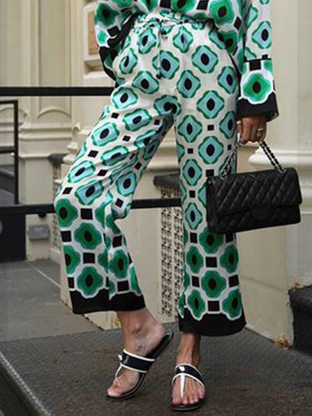 

Work Shift Daily Pants, Green, Wide Leg Pants