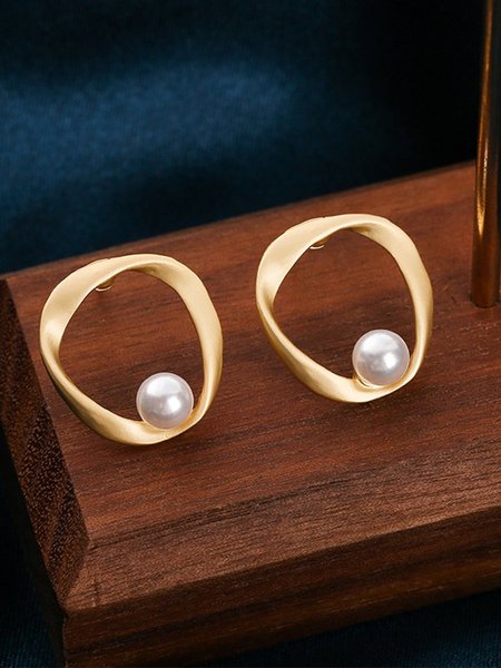 

Alloy Earrings, Golden, Earrings