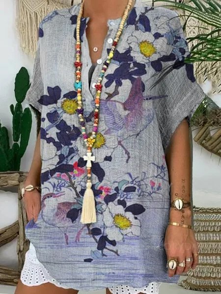 Vacanza Animale Camicie & Top, Blu, Blouses & Shirts