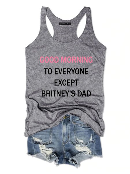 

We Are Free Britney Cotton-Blend Tank Top, Gray, Tank Tops