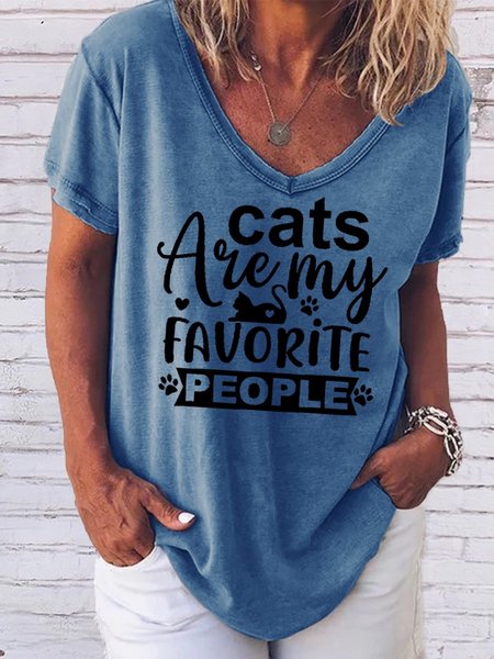 

Womens cat shirt, Blue, T-shirts
