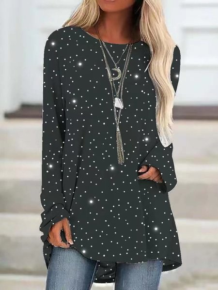 

Cotton-Blend Casual Shirts & Tops, Deep gray, Long sleeve tops