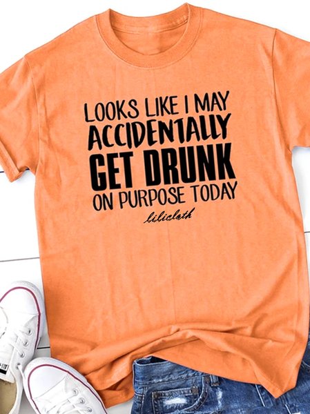 

Look Like I May Accidently Get Drunk T-shirt&Tee, Orange, T-shirts