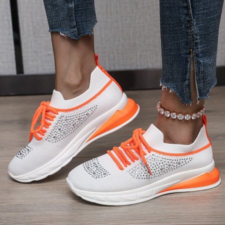 

Flat Heel Fall Sneakers, Orange, Sneakers