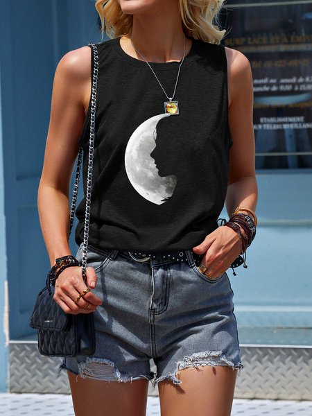 

Super Flower Blood Moon Tee, Black, Tank Tops
