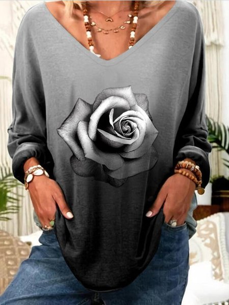 

Long Sleeve Casual Shirts & Tops, Gray, Tops