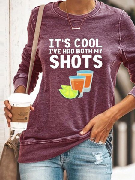 

It S Cool I Ve Have Both My Shots Women Tank Top Sweatshirt, Purple, Hoodies&Sweatshirts