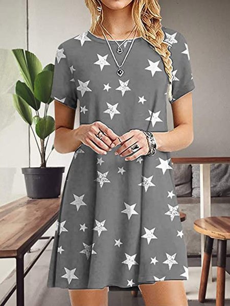 

Casual Shift Dresses, Gray, Mini Dresses