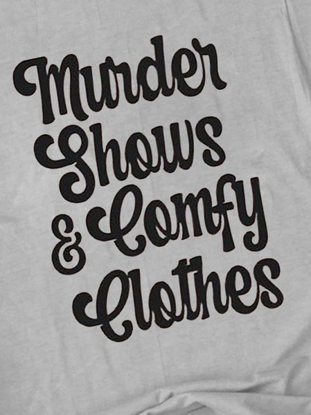 

murder shows Casual Shirts & Tops, Light gray, T-shirts