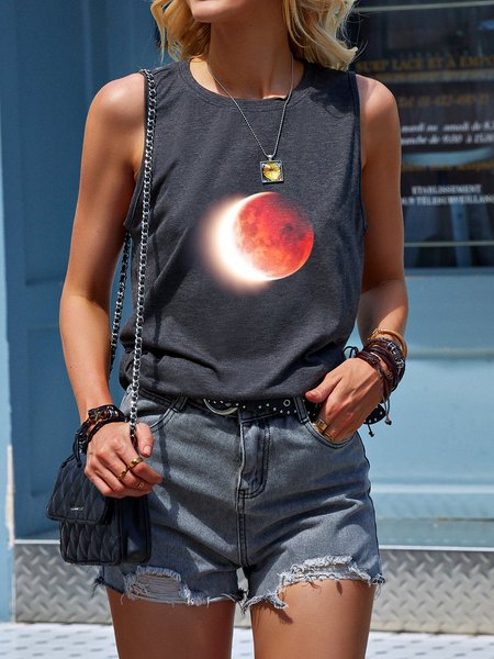

Super Flower Blood Moon Tee, Deep gray, Tank Tops