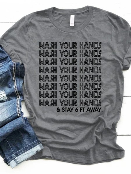 

WASH YOUR HANDS Casual Shirts & Tops, Light gray, T-shirts
