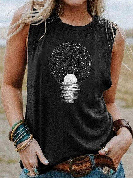 

Super Flower Blood Moon Tee, Black, Tank Tops