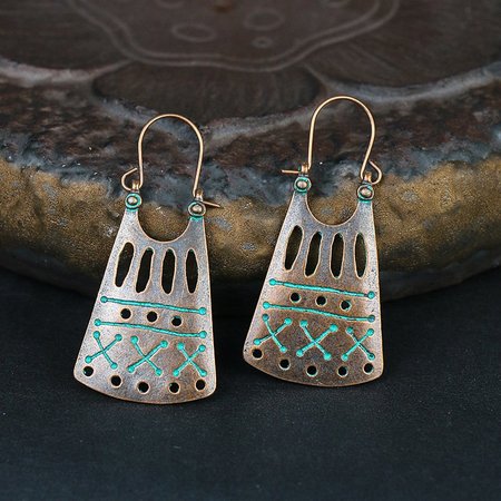 

Bag U eardrop shape Earrings, Blue, Earrings