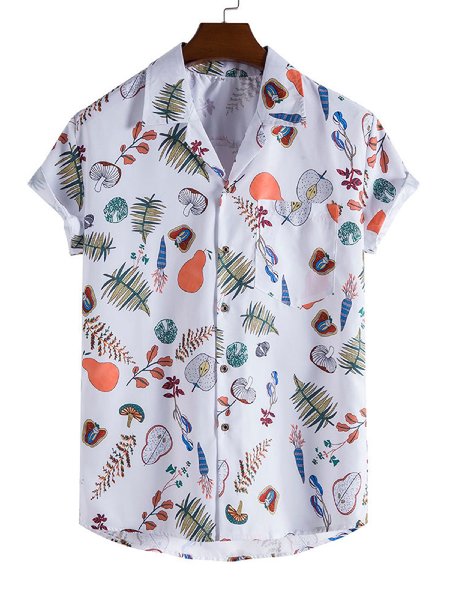 

Vintage Printed Shirts & Tops, White, Men's shirts