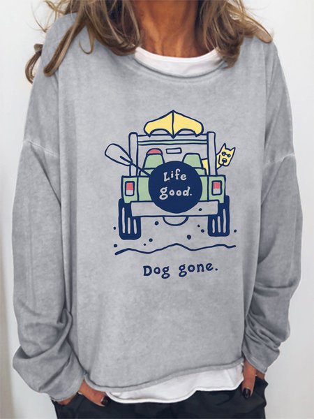 

Drive Dog Done Sweatshirt, Gray, Hoodies&Sweatshirts