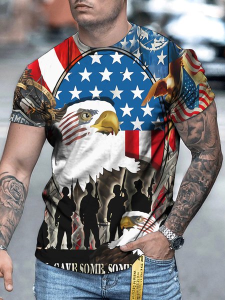 Casual Crew Neck Shirts & Tops, 10, Men's t-shirts