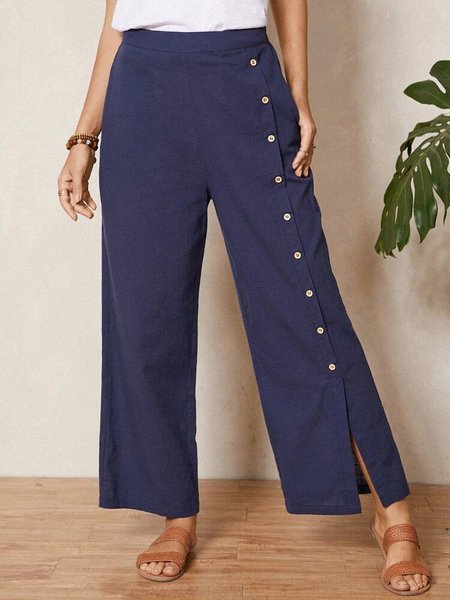 

Shift Cotton-Blend Casual Pants, Blue, Pants