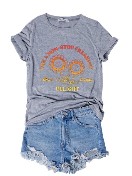 

I'm A Non-Stop Freaking Never Ending Delight Shirts & Tops, Light gray, T-shirts