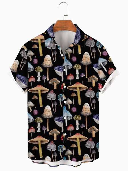 

Casual Shirt Collar Shirts & Tops, As picture, Men's Floral shirt