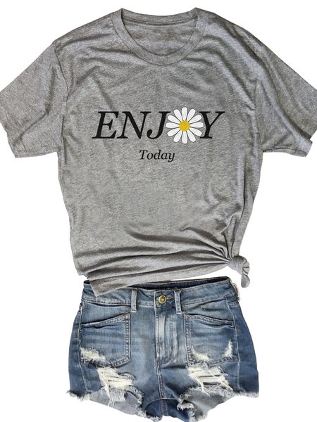 

Daisy Enjoy Today Shirts & Tops, Light gray, T-shirts