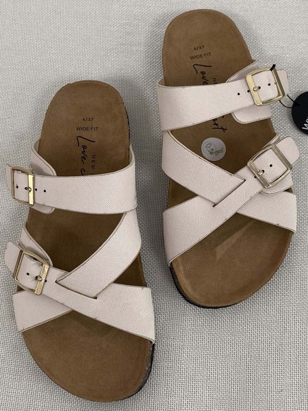 

Summer Casual Sandals, Beige, Sandals