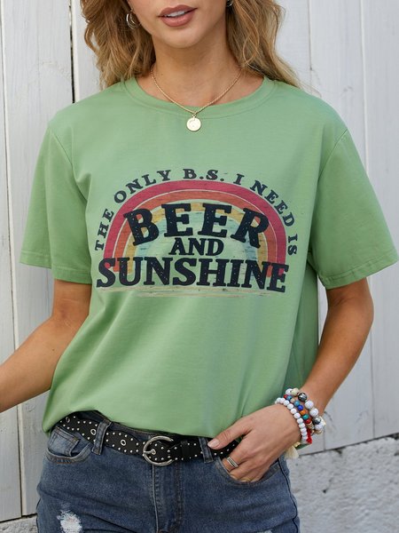 

Beer And Sunshine T-shirt&Tee, Army green, T-shirts