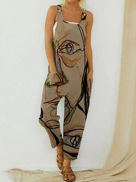 

Cotton-Blend Pants, Brown, Jumpsuits＆Rompers