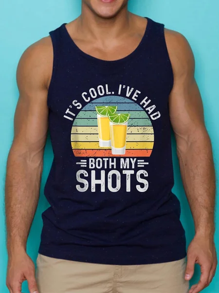 

It's Cool I've Had Both My Shots Mens Tank Top, Purplish blue, T-shirts