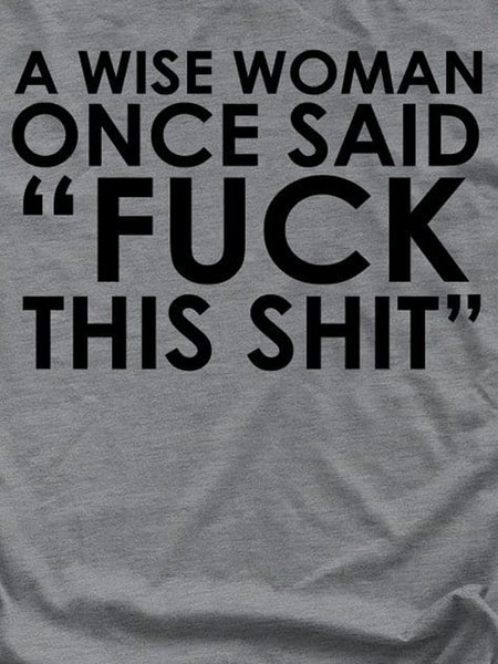 

Funny Word Cotton-Blend Shirts & Tops, Light gray, T-shirts