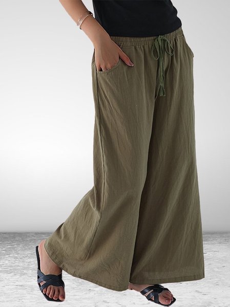 

Casual Daily Cotton Pants, Army green, Pants
