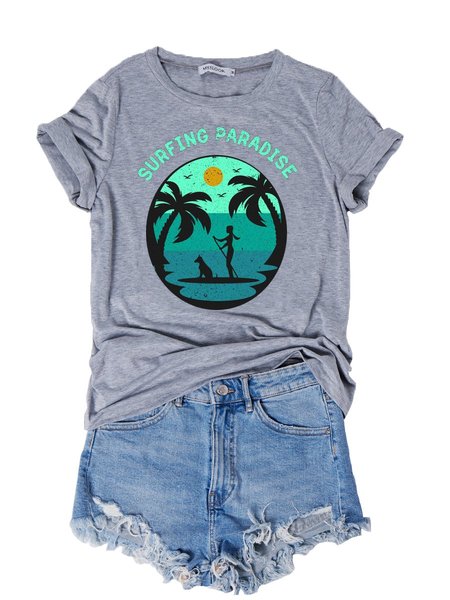 

Beach Vacation Tee, Gray, T-shirts