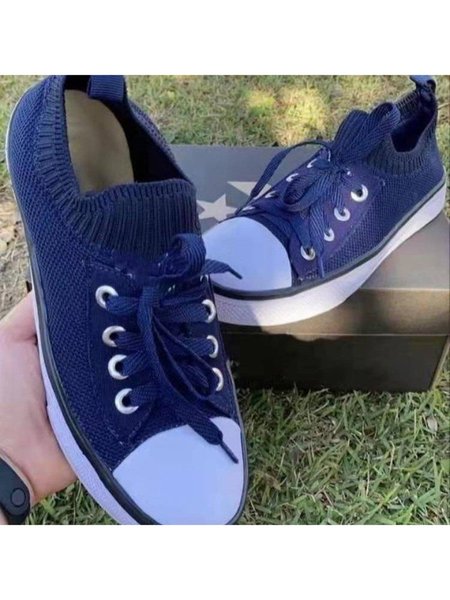 

Flying Woven Lace-up Sports Shoes, Deep blue, Athletic & Casual Shoes