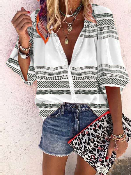 

V Neck Long Sleeve Casual Shirts & Tops, Black, Shirts & Blouses