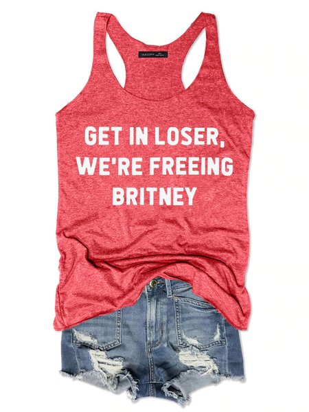 

Get In Loser We're Freeing Britney Women Tank Top, Rose red, Tank Tops