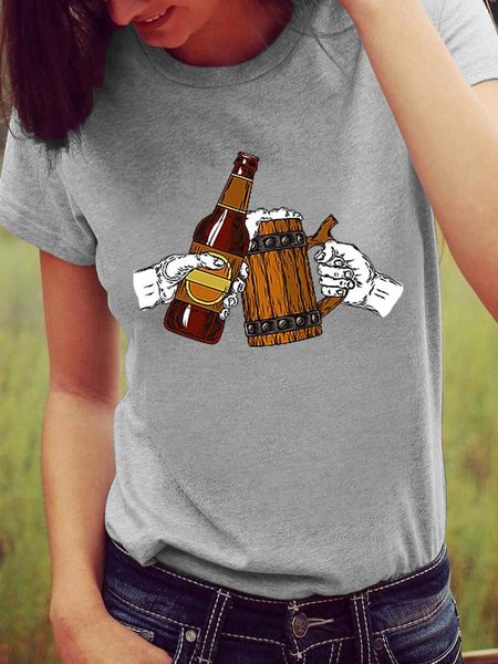 

Cheers Cotton-Blend Shirts, Gray, T-shirts