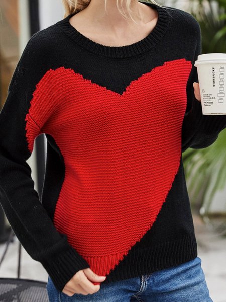 

Long Sleeve Acrylic Crew Neck Sweater, Black, Knitwear & Sweaters