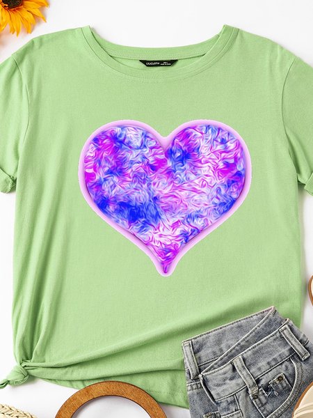 

Purple Heart day For American Military Classic Women‘s Casual Crew Neck Cotton Shirts & Tops, Olive green, T-shirts