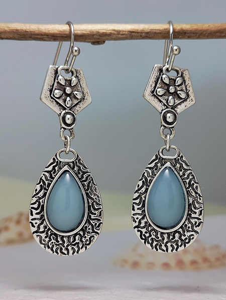 Alloy Earrings, Silver, Earrings