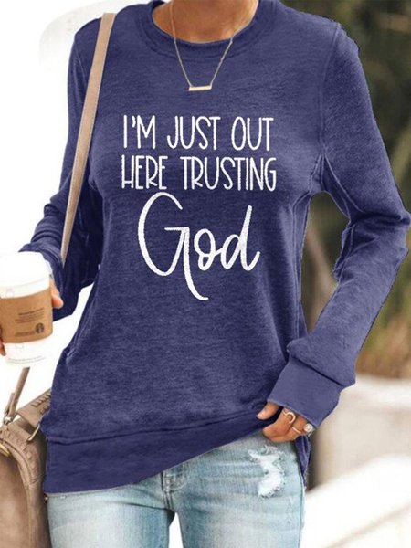 

Letter Floral-Print Long Sleeve Sweatshirt, Blue, Sweatshirts & Hoodies