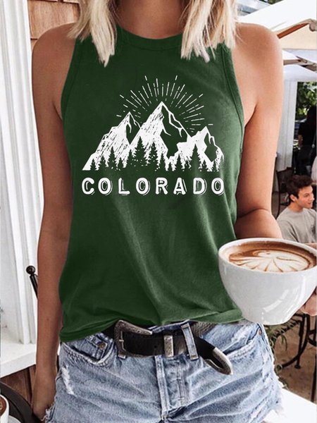 

Colorado Casual Sleeveless Tank & Tops, Deep green, Tank Tops