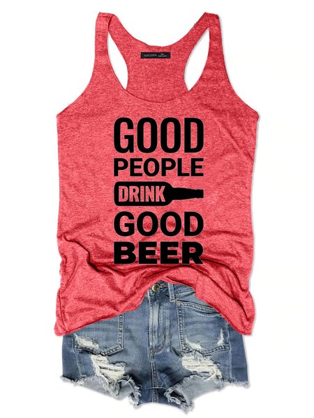 

Good People Drink Good Beer Women Tank Top, Rose red, Tank Tops