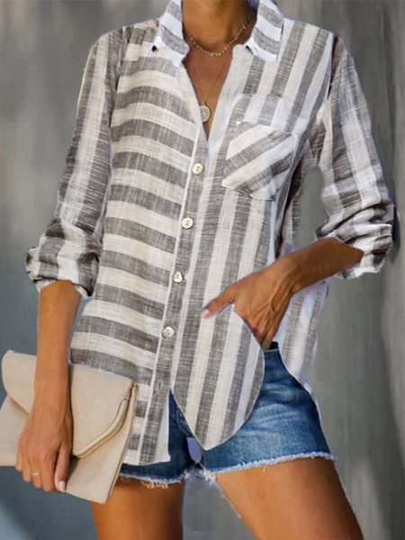 

Casuale a Righe Top, Striscia, Blouses & Shirts