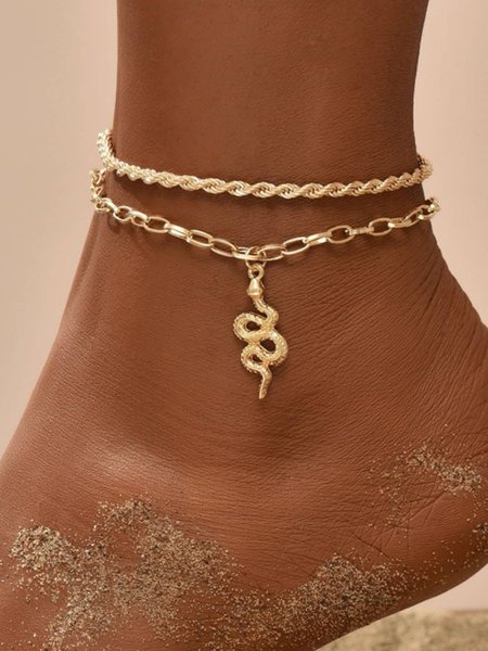 

Casual Anklets, Gold, Anklets
