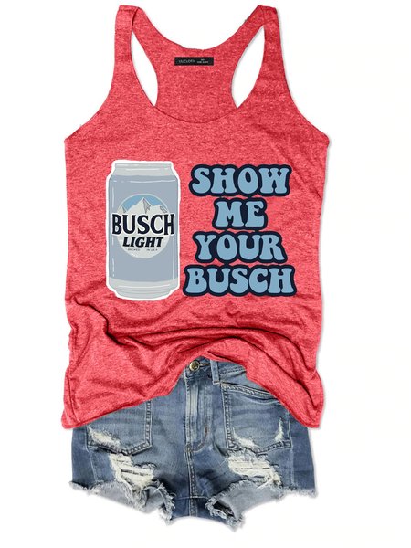 

Show Me Your Busch Women Tank Top, Rose red, Tank Tops