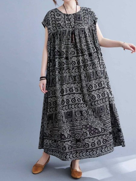 

Tribal Casual Dresses, Black, Maxi Dresses